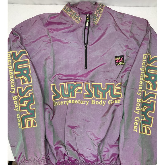 Vintage Surf Style Jacket 90s Volleyball Seaside Heights Resort New Jersey O/S - Picture 8 of 9